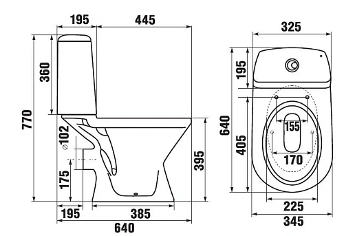 Чаша напольного унитаза Jika Era 8.2453.3.000.000.1 без сиденья Чаша напольного унитаза Jika Era 8.2453.3.000.000.1 без сиденья