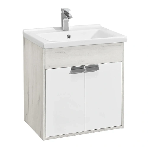 Тумба под раковину Aquaton Флай 60 белый, дуб крафт 1A237301FAX10 Тумба под раковину Aquaton Флай 60 белый, дуб крафт 1A237301FAX10