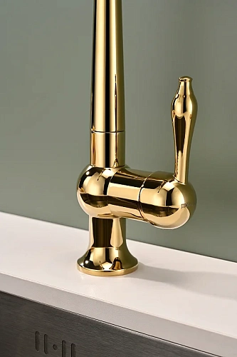 Смеситель для кухни Paulmark Retro золото Re213226-G Смеситель для кухни Paulmark Retro золото Re213226-G