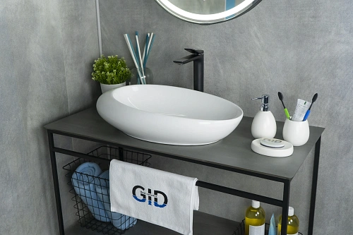 Раковина Gid N9050 51167 накладная белая 59x37x14 Раковина Gid N9050 51167 накладная белая 59x37x14