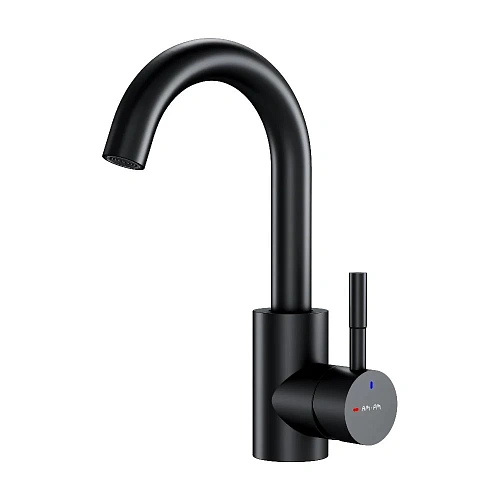Смеситель для раковины AM.PM X-Joy S F85B02722 S с поворотным изливом, черный Смеситель для раковины AM.PM X-Joy S F85B02722 S с поворотным изливом, черный