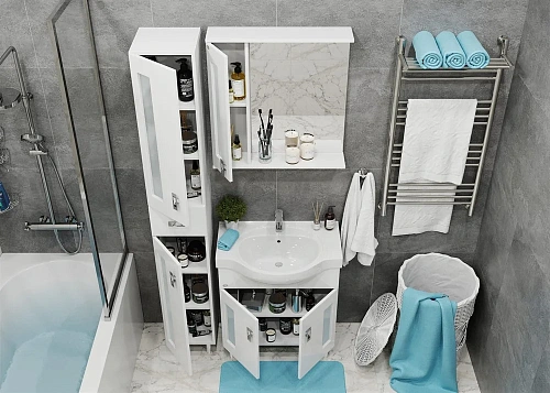 Зеркальный шкаф Onika КРИСТАЛЛ 67.02 левый 206705 Зеркальный шкаф Onika КРИСТАЛЛ 67.02 левый 206705