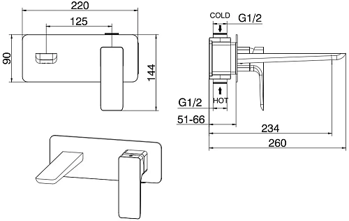 Смеситель для раковины Allen Brau Infinity 5.21003-31 с внутренней частью Смеситель для раковины Allen Brau Infinity 5.21003-31 с внутренней частью