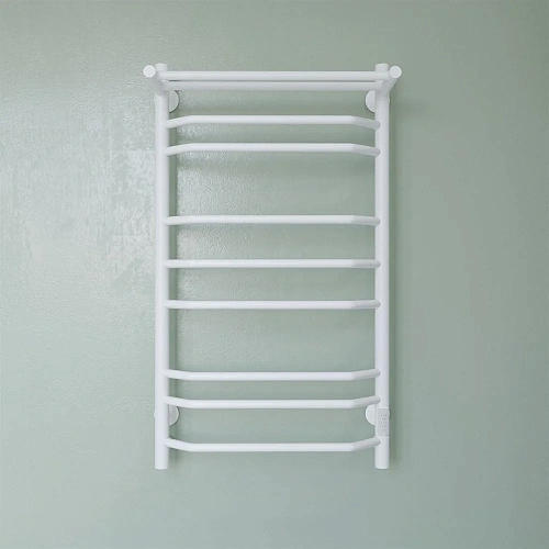 Полотенцесушитель электрический EWRIKA Сафо БР3 100х50, белый, с полкой 582345 Полотенцесушитель электрический EWRIKA Сафо БР3 100х50, белый, с полкой 582345
