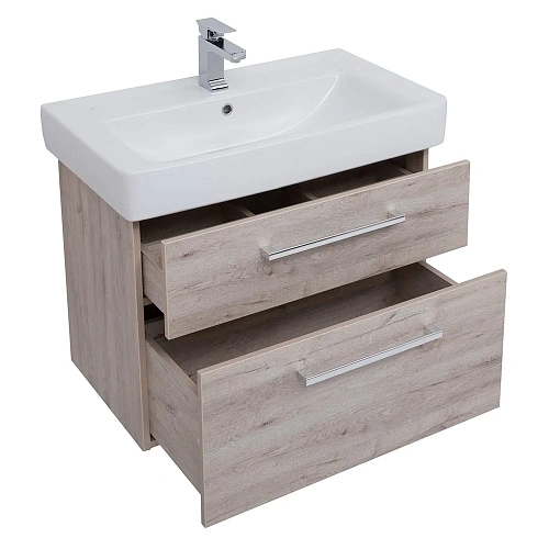 Тумба под раковину DREJA Q MAX, 70 см, подвесная, 2 ящика, дуб кантри 77.0006D Тумба под раковину DREJA Q MAX, 70 см, подвесная, 2 ящика, дуб кантри 77.0006D