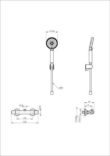 Смеситель для душа Wonzon & Woghand с термостатом, хром (WW-B1005-A-CR) Смеситель для душа Wonzon & Woghand с термостатом, хром (WW-B1005-A-CR)