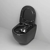Унитаз подвесной GROSSMAN GR-4411BS Color 560x360x350 черный безободковый с тонкой крышкой Унитаз подвесной GROSSMAN GR-4411BS Color 560x360x350 черный безободковый с тонкой крышкой