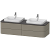 Картинка анонса товара «тумба под раковину duravit happy d.2 plus hp4974b9292 подвесная 160 см серый камень»