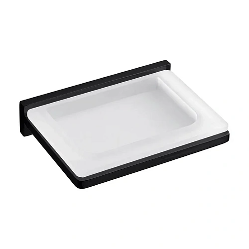 Мыльница Colombo Look B1601.NM-VAN подвесная, черный матовый/матовое стекло Мыльница Colombo Look B1601.NM-VAN подвесная, черный матовый/матовое стекло