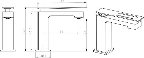 Смеситель для раковины Boheme ChromeGold 141-CRG Смеситель для раковины Boheme ChromeGold 141-CRG