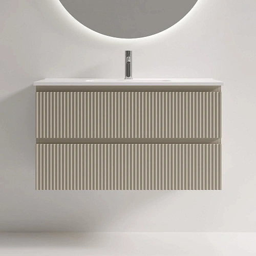 Тумба под раковину SANCOS Snob SNR90/39CE R 890х390х500 Beige Soft подвесная Тумба под раковину SANCOS Snob SNR90/39CE R 890х390х500 Beige Soft подвесная