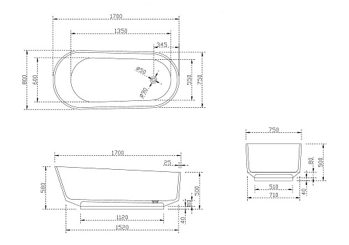 Ванна отдельностоящая ABBER AT9706Aquamarin 170x80 универсальная, бирюзовый полиэфирная смола Ванна отдельностоящая ABBER AT9706Aquamarin 170x80 универсальная, бирюзовый полиэфирная смола