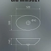 Раковина Gid Wm9021 51193 накладная белый матовый 52x32x14 Раковина Gid Wm9021 51193 накладная белый матовый 52x32x14