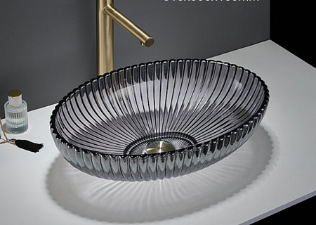 Раковина CeramaLux GL49A накладная, графит