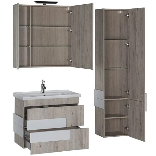 Комплект мебели Aquanet Мадейра 80 дуб кантри 00183162 Комплект мебели Aquanet Мадейра 80 дуб кантри 00183162