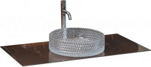 Столешница Boheme Lucido стекло 80см прямая Лиловый 853-080-PU Столешница Boheme Lucido стекло 80см прямая Лиловый 853-080-PU