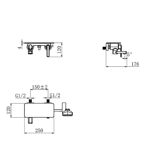 Смеситель для ванны Lemark Mista LM6414WG, белый/золото Смеситель для ванны Lemark Mista LM6414WG, белый/золото