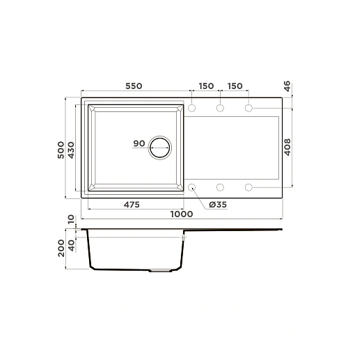 Кухонная мойка Omoikiri Sakaime 100-PL Tetogranit/платина 4993891 Кухонная мойка Omoikiri Sakaime 100-PL Tetogranit/платина 4993891