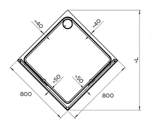 Душевой поддон Radomir Берген SQ 80х80 1-11-2-0-0-346 квадратный с каркасом и сифоном хром Душевой поддон Radomir Берген SQ 80х80 1-11-2-0-0-346 квадратный с каркасом и сифоном хром