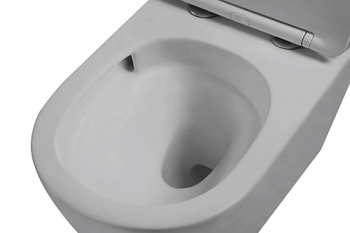 Унитаз подвесной Vincea Globo VT1-14TMG Tornado, серый матовый, ультратонкое soft-close сиденье Унитаз подвесной Vincea Globo VT1-14TMG Tornado, серый матовый, ультратонкое soft-close сиденье