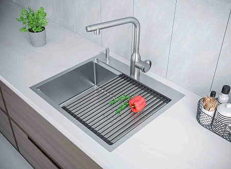 Дозатор для жидкого мыла Paulmark DECUS D004-BS брашированная сталь Дозатор для жидкого мыла Paulmark DECUS D004-BS брашированная сталь