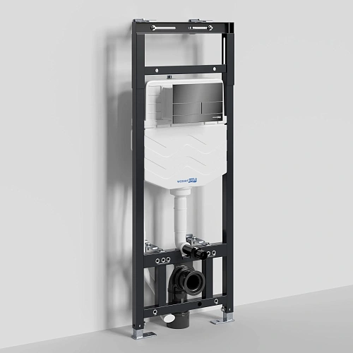 Инсталляция для унитаза WasserKRAFT Alme 15TLT.010.ME.PB04 с клавишей смыва черный Инсталляция для унитаза WasserKRAFT Alme 15TLT.010.ME.PB04 с клавишей смыва черный