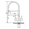 Смеситель для кухни Splenka S70.63.09 с гибким изливом с подключением к фильтру, графит Смеситель для кухни Splenka S70.63.09 с гибким изливом с подключением к фильтру, графит