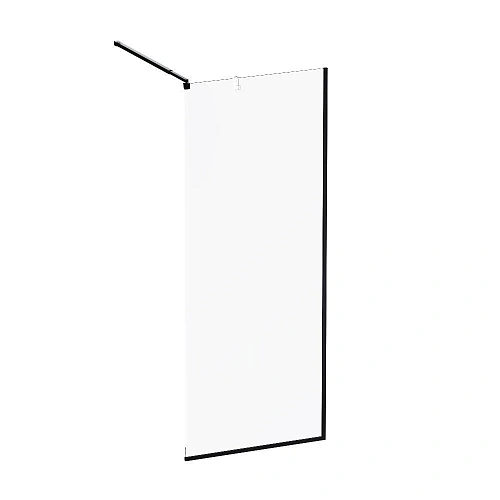 Душевая перегородка AM.PM Func W84WI-80-F1-BTE 80x200, стекло прозрачное 8 мм с покрытием, профиль черный Душевая перегородка AM.PM Func W84WI-80-F1-BTE 80x200, стекло прозрачное 8 мм с покрытием, профиль черный