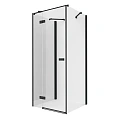 Душевой уголок NEW TRENDY REFLEXA BLACK L 80x80x200 EXK-1345 (черный) Душевой уголок NEW TRENDY REFLEXA BLACK L 80x80x200 EXK-1345 (черный)