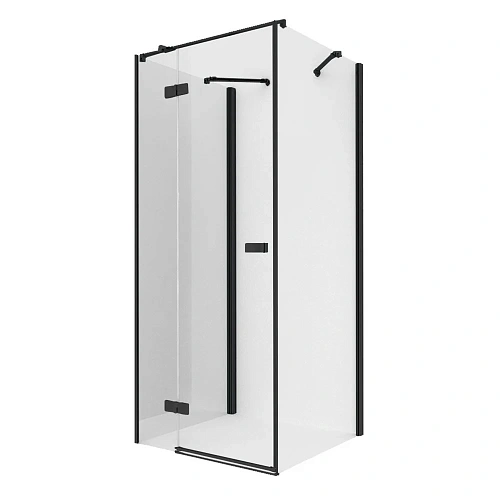 Душевой уголок NEW TRENDY REFLEXA BLACK L 80x80x200 EXK-1345 (черный) Душевой уголок NEW TRENDY REFLEXA BLACK L 80x80x200 EXK-1345 (черный)