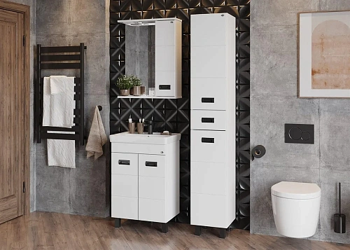 Зеркальный шкаф Onika БАЛТИКА Black 58.01 правый 205846 Зеркальный шкаф Onika БАЛТИКА Black 58.01 правый 205846