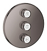 Картинка анонса товара «смеситель для ванны grohe grohtherm smartcontrol, темный графит глянец (29122a00) внешняя часть»