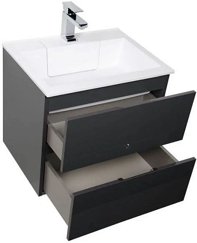 Комплект мебели Aquanet Алвита 60 серый антрацит 00184576 Комплект мебели Aquanet Алвита 60 серый антрацит 00184576