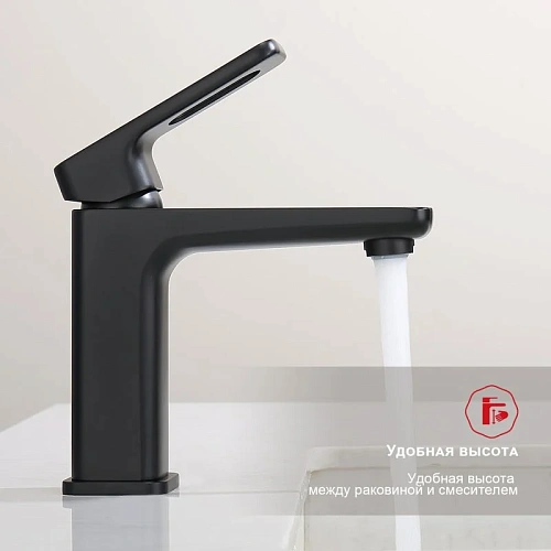 Смеситель для раковины Raglo R51.10.06, черный Смеситель для раковины Raglo R51.10.06, черный