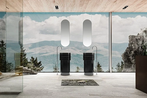 Раковина ABBER Kristall AT2701Onyx отдельностоящая, прозрачная, черная Раковина ABBER Kristall AT2701Onyx отдельностоящая, прозрачная, черная