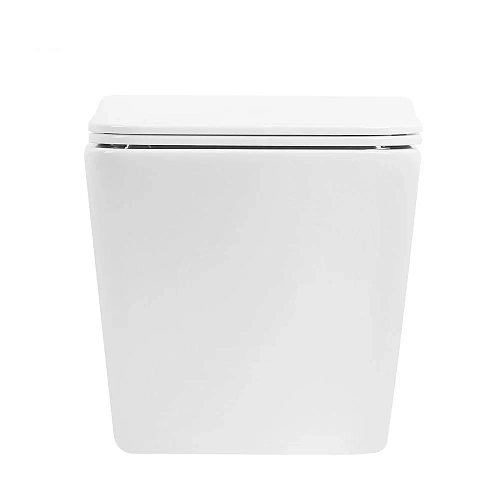 Унитаз подвесной ABBER Rechteck AC1201T белый, безободковый, смыв торнадо с крышкой микролифт Унитаз подвесной ABBER Rechteck AC1201T белый, безободковый, смыв торнадо с крышкой микролифт