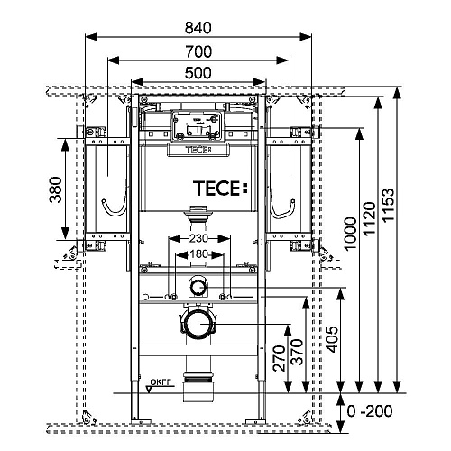 Инсталляция для унитаза TECE 9300009 для людей с ограниченной подвижностью Инсталляция для унитаза TECE 9300009 для людей с ограниченной подвижностью