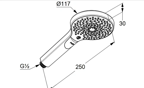 Душевая лейка Kludi DIVE 6983005-00 хром Душевая лейка Kludi DIVE 6983005-00 хром