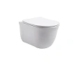 Унитаз подвесной Aquatek КЛАССИК AQ1111-00 525x365x340 безободковый, тонкое сиденье Soft Close Унитаз подвесной Aquatek КЛАССИК AQ1111-00 525x365x340 безободковый, тонкое сиденье Soft Close