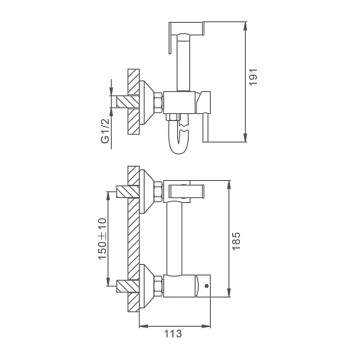 Гигиенический душ Splenka S99.51.07, серый Гигиенический душ Splenka S99.51.07, серый