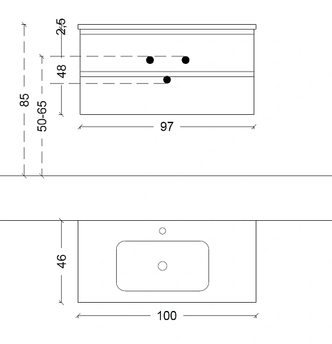 Тумба под раковину Armadi Art CAPOLDA 100 белая + ручка дерево 849-100-WW Тумба под раковину Armadi Art CAPOLDA 100 белая + ручка дерево 849-100-WW