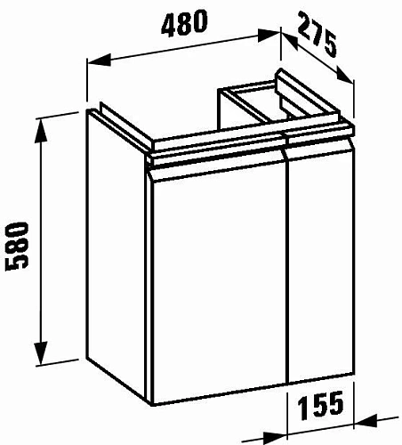 Тумба под раковину Laufen Pro New 8300.1 (4.8300.1.095.463.1, 480x275x605мм), белая Тумба под раковину Laufen Pro New 8300.1 (4.8300.1.095.463.1, 480x275x605мм), белая