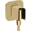 Шланговое подключение Hansgrohe FixFit Porter Q с держателем для душа 26887990, полированное золото
