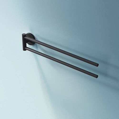 Полотенцедержатель AM.PM X-Joy A85A32622, двойная черный Полотенцедержатель AM.PM X-Joy A85A32622, двойная черный