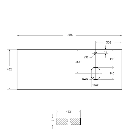 Столешница BelBagno EK-120-AS-BL-R Bianco Lucido 1204x462 Столешница BelBagno EK-120-AS-BL-R Bianco Lucido 1204x462