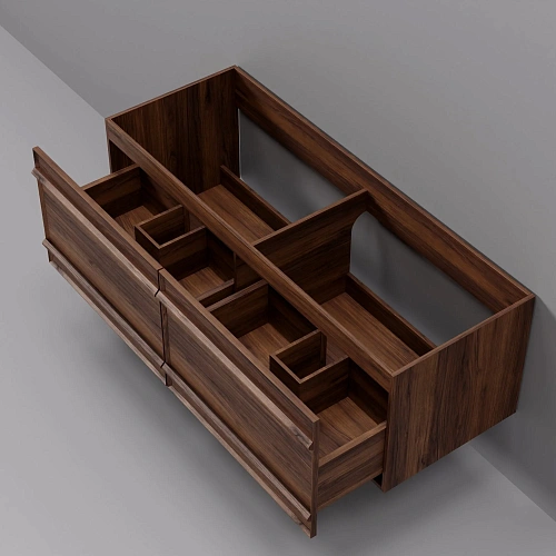 Тумба под раковину ArtDecco Bridget 120 ABR12W22D000 подвесная, черный орех Тумба под раковину ArtDecco Bridget 120 ABR12W22D000 подвесная, черный орех