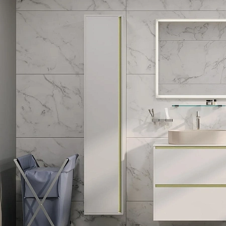 Шкаф-пенал Allen Brau Activity 35 1.34008.WM R белый матовый/олива брашированная Шкаф-пенал Allen Brau Activity 35 1.34008.WM R белый матовый/олива брашированная