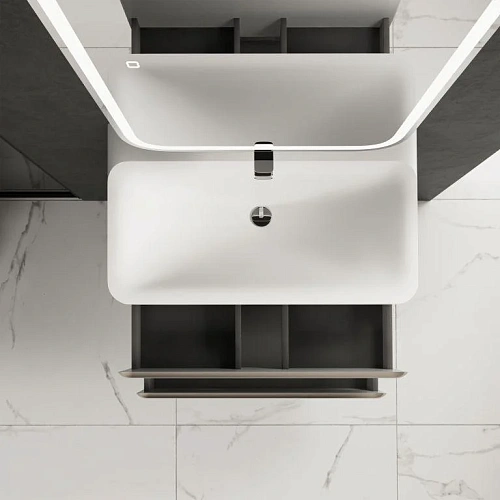 Тумба под раковину AQUAme AQM900480BG S4 подвесная 80 см бежевый Тумба под раковину AQUAme AQM900480BG S4 подвесная 80 см бежевый