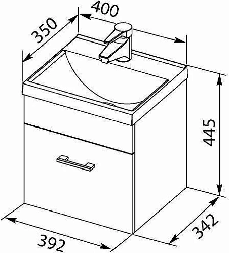 Тумба с раковиной Aquanet Нота 40 белый 00287704 Тумба с раковиной Aquanet Нота 40 белый 00287704