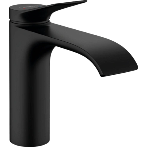 Смеситель для раковины Hansgrohe Vivenis 110 без сливного гарнитура 75022670, матовый черный Смеситель для раковины Hansgrohe Vivenis 110 без сливного гарнитура 75022670, матовый черный